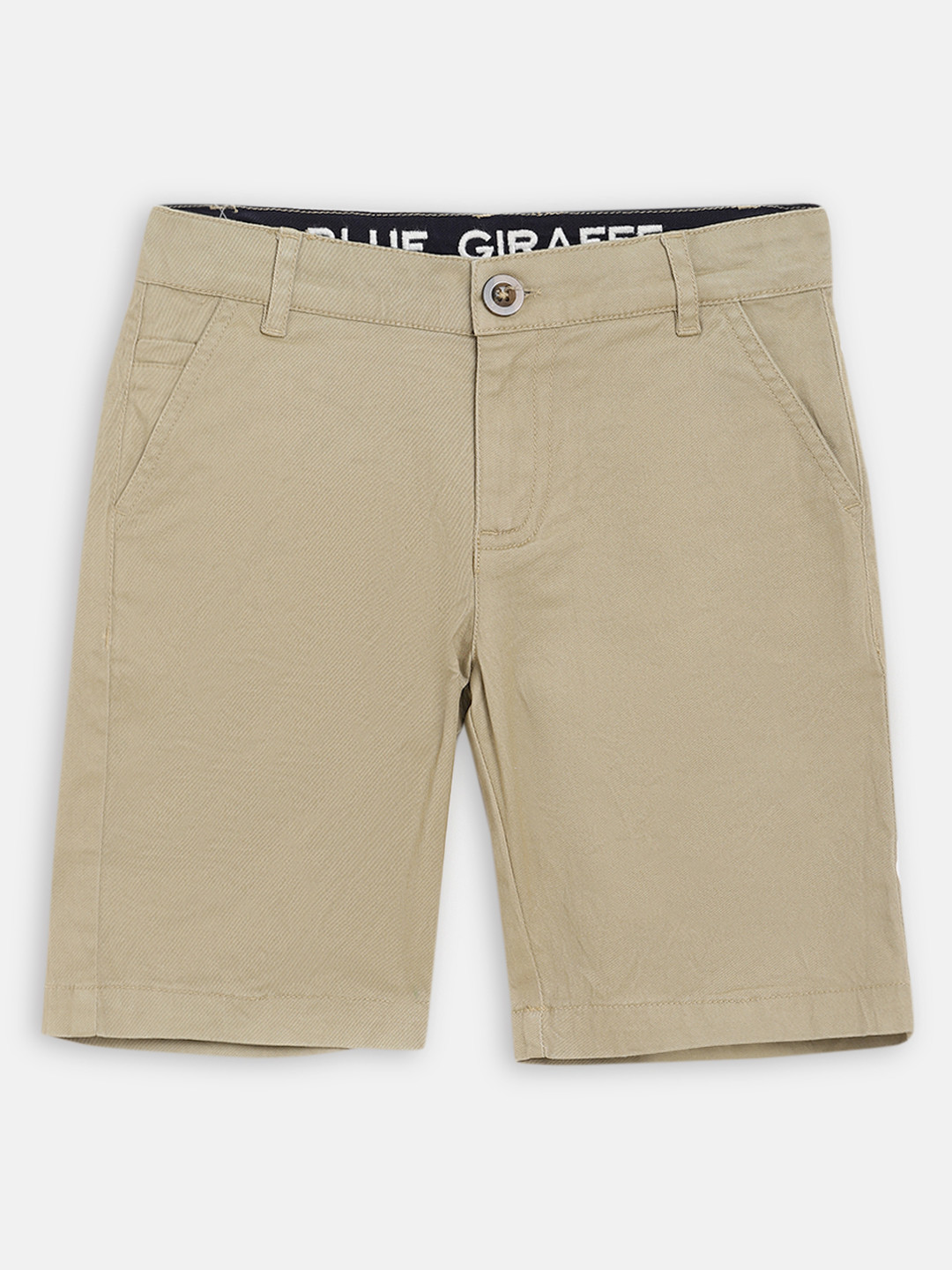 

Blue Giraffe Boys Beige Solid Regular Fit Regular Shorts