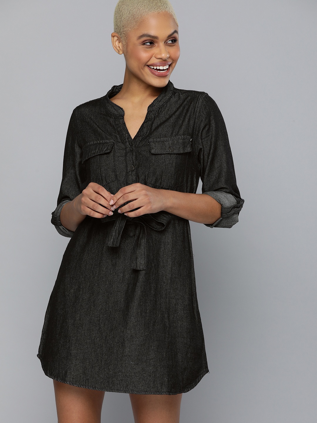 

Kook N Keech women's Black A-Line Dress