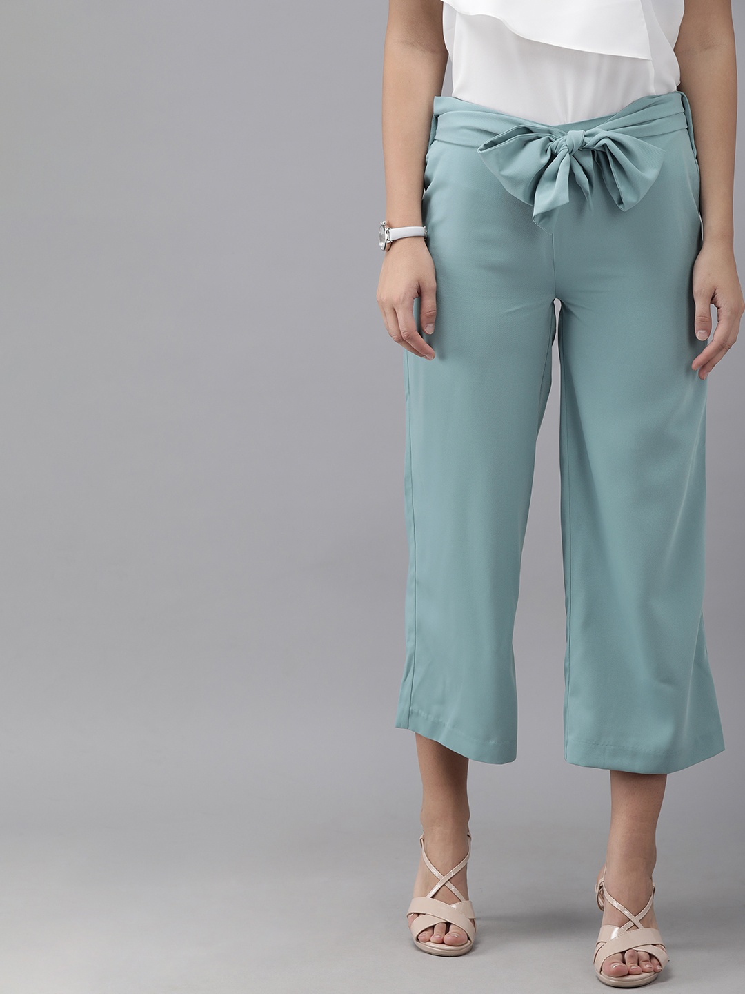 

Vero Moda Marquee Collection Women Blue Straight Fit Solid Culottes