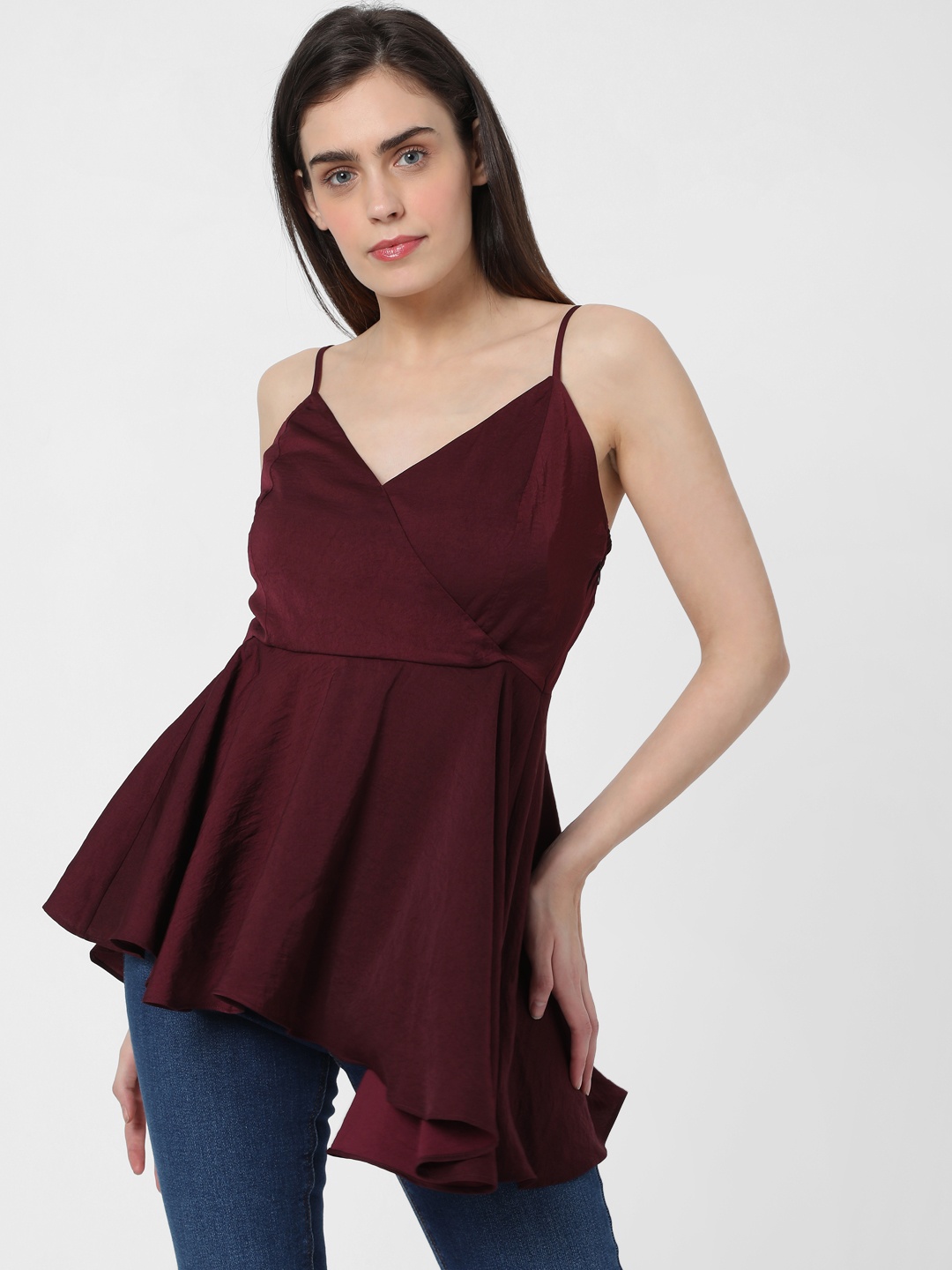 

Vero Moda Burgundy Regular Top With Shoulder Straps
