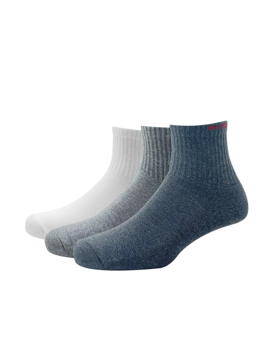 

Peter England Men Pack Of 3 Solid Above Ankle-Length Socks, White