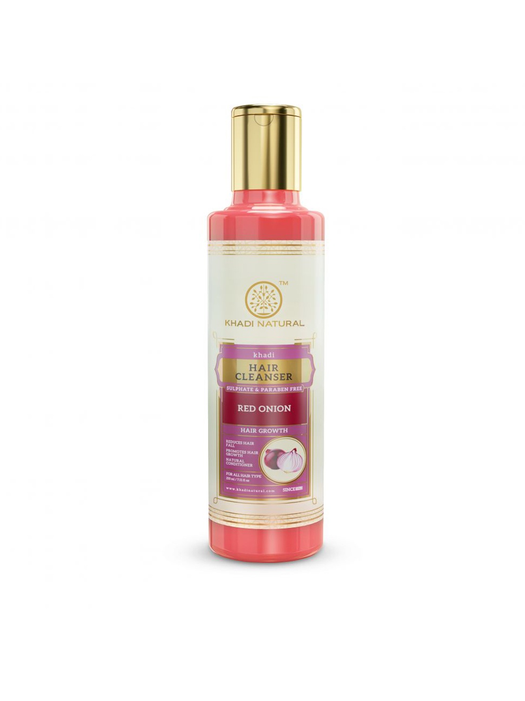 

Khadi Natural Red Onion Hair Cleanser Sulphate Paraben Free, 210 ml
