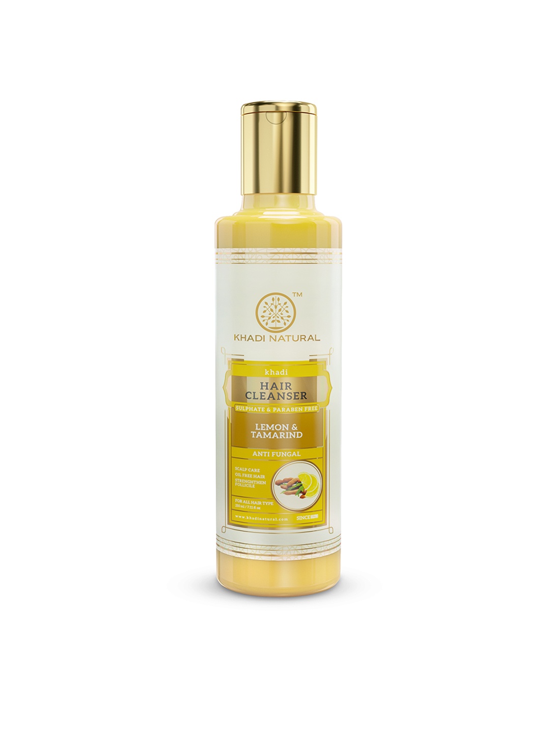 

Khadi Natural Lemon & Tamarind Hair Cleanser 210 ml, Yellow