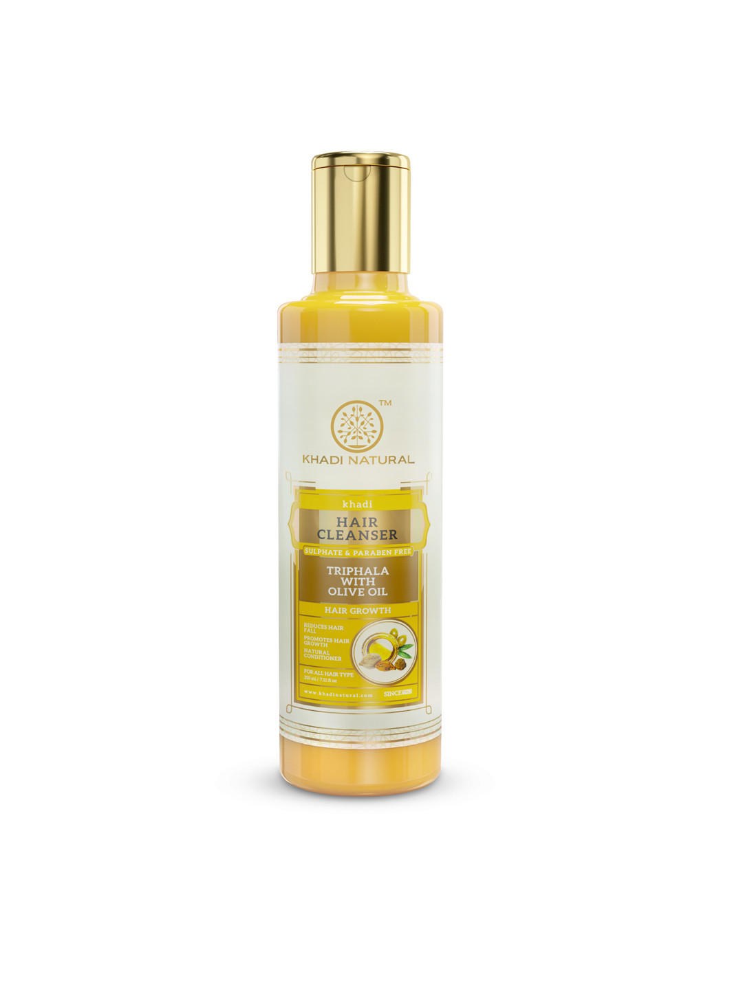 

Khadi Natural Triphala & Olive Oil Hair Cleanser Shampoo, Gold