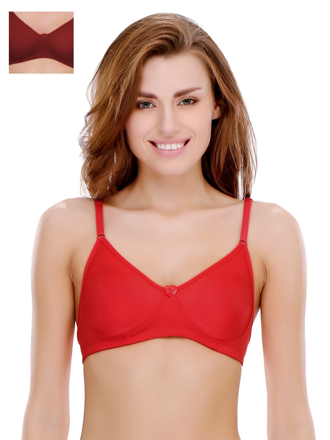 

Clovia Pack Of 2 Bra, Red