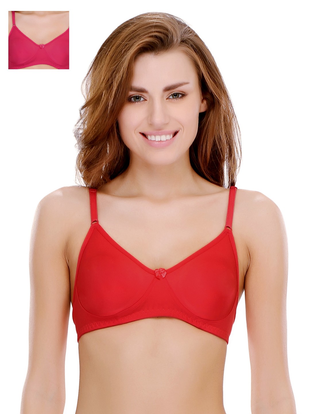 

Clovia Pack Of 2 Bra, Red