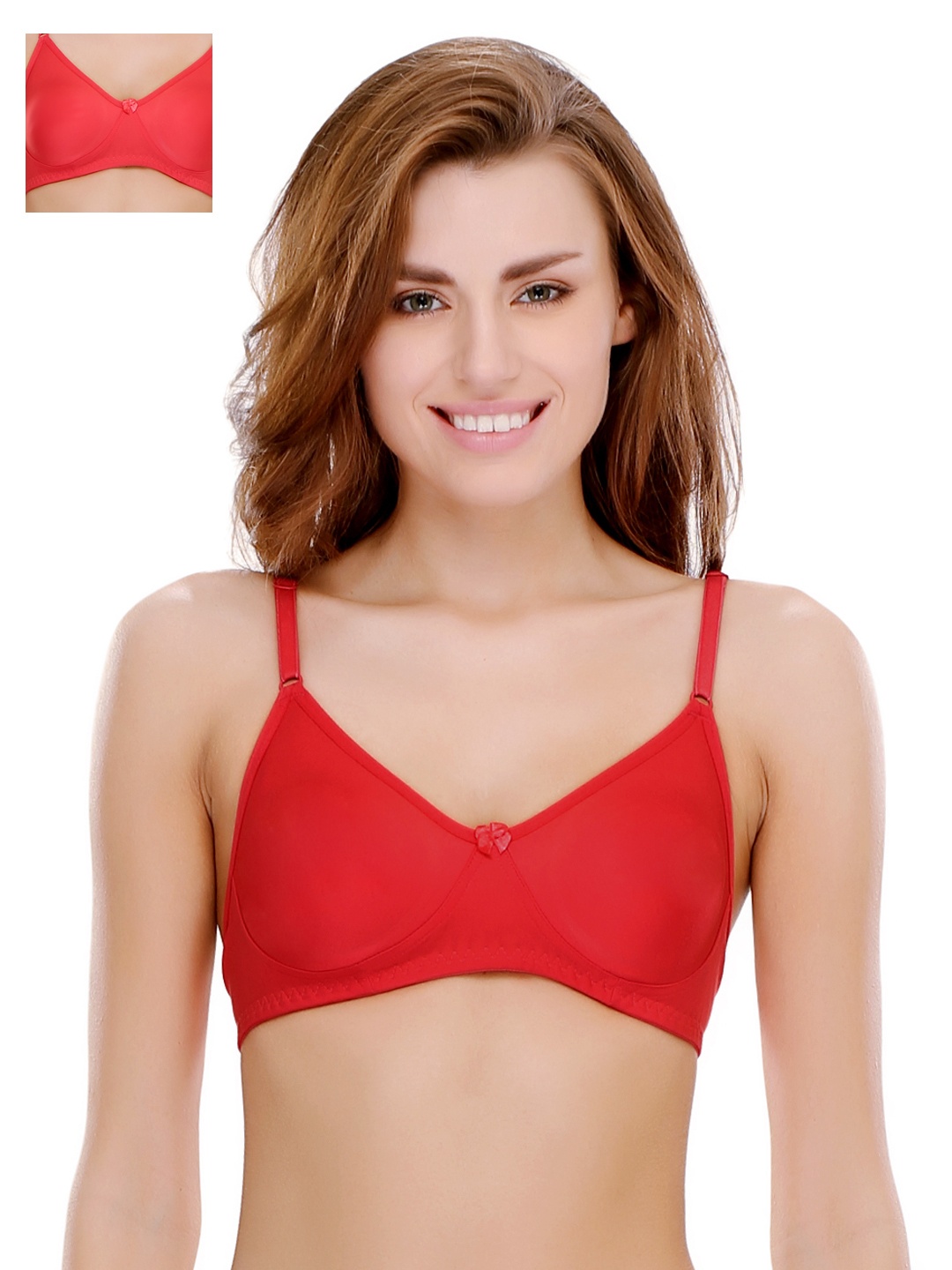

Clovia Pack Of 2 Bra, Red