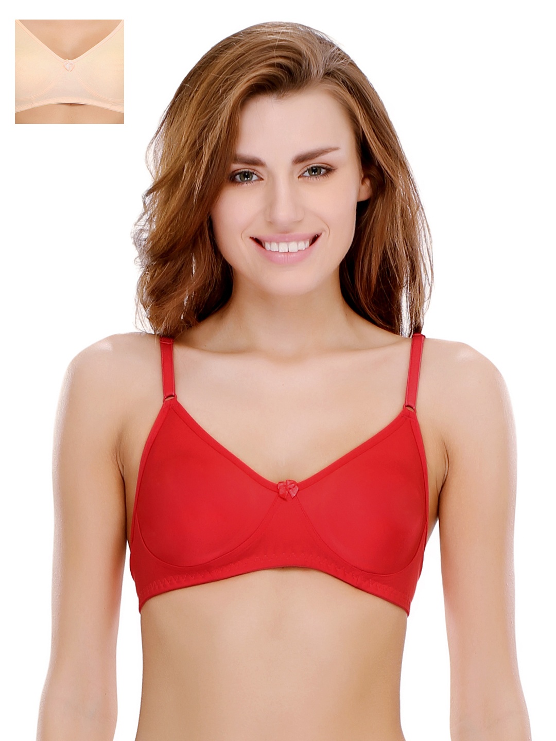

Clovia Pack Of 2 Bra, Red