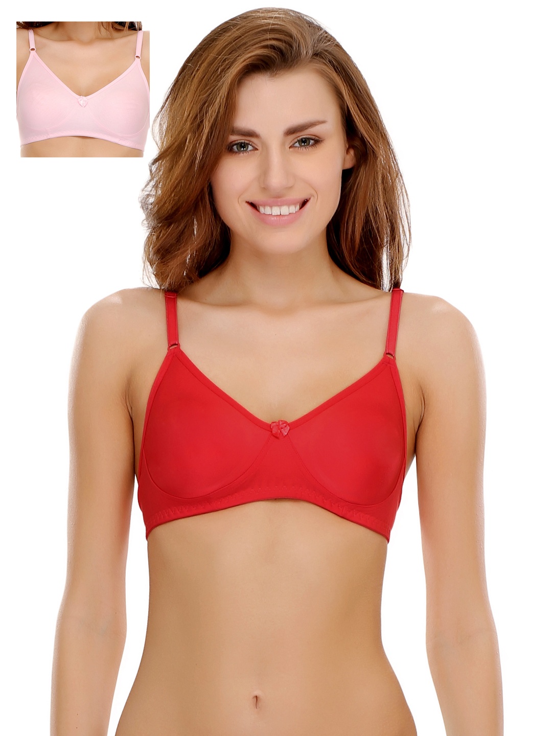 

Clovia Pack Of 2 Bra, Red