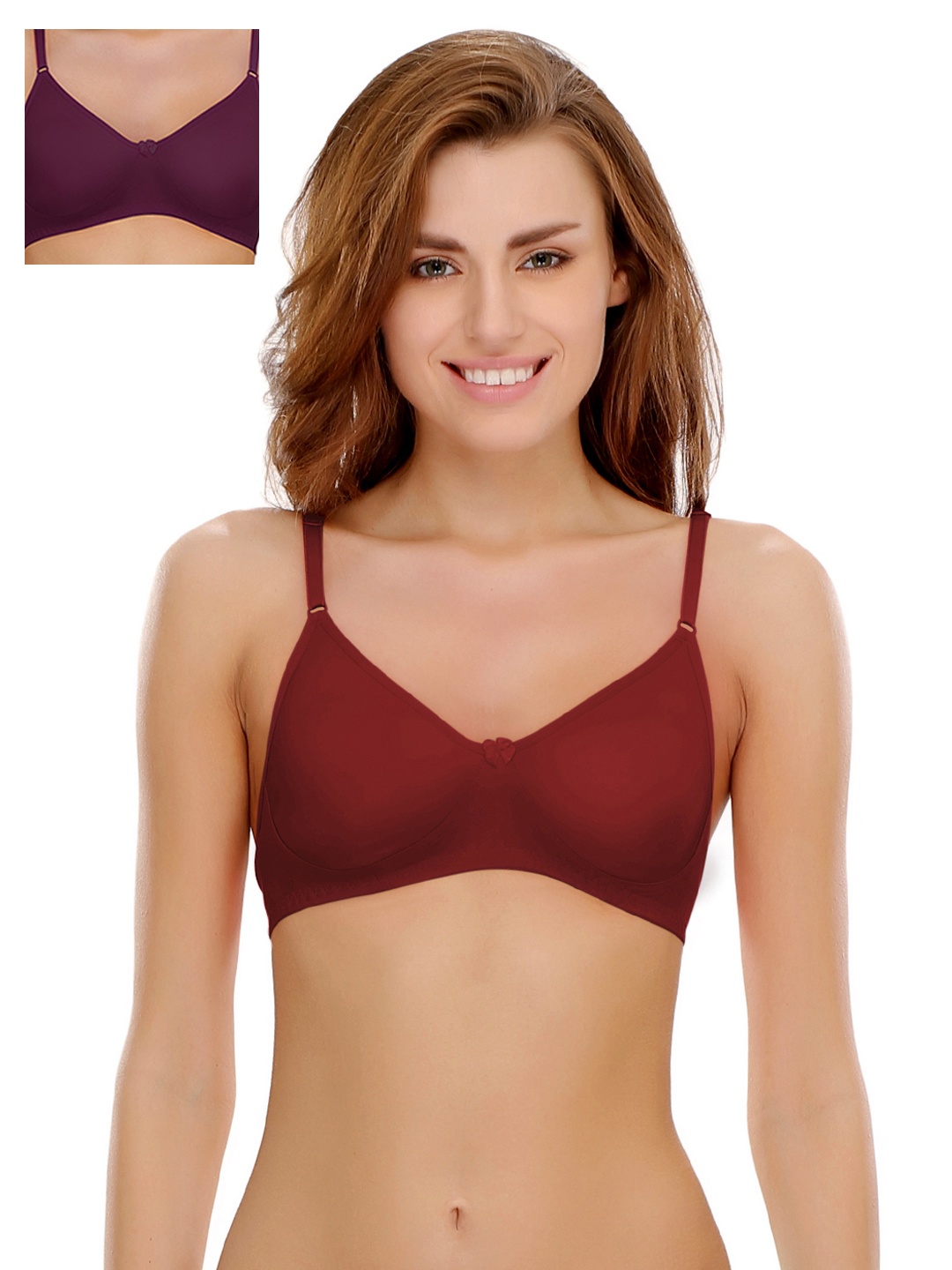 

Clovia Pack Of 2 Bra, Maroon