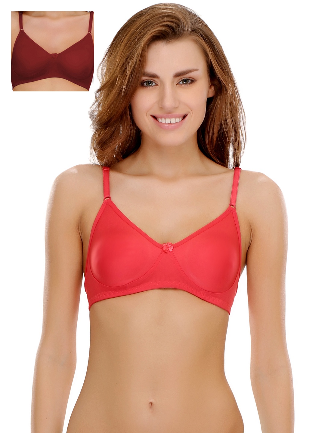 

Clovia Pack Of 2 Bra, Maroon