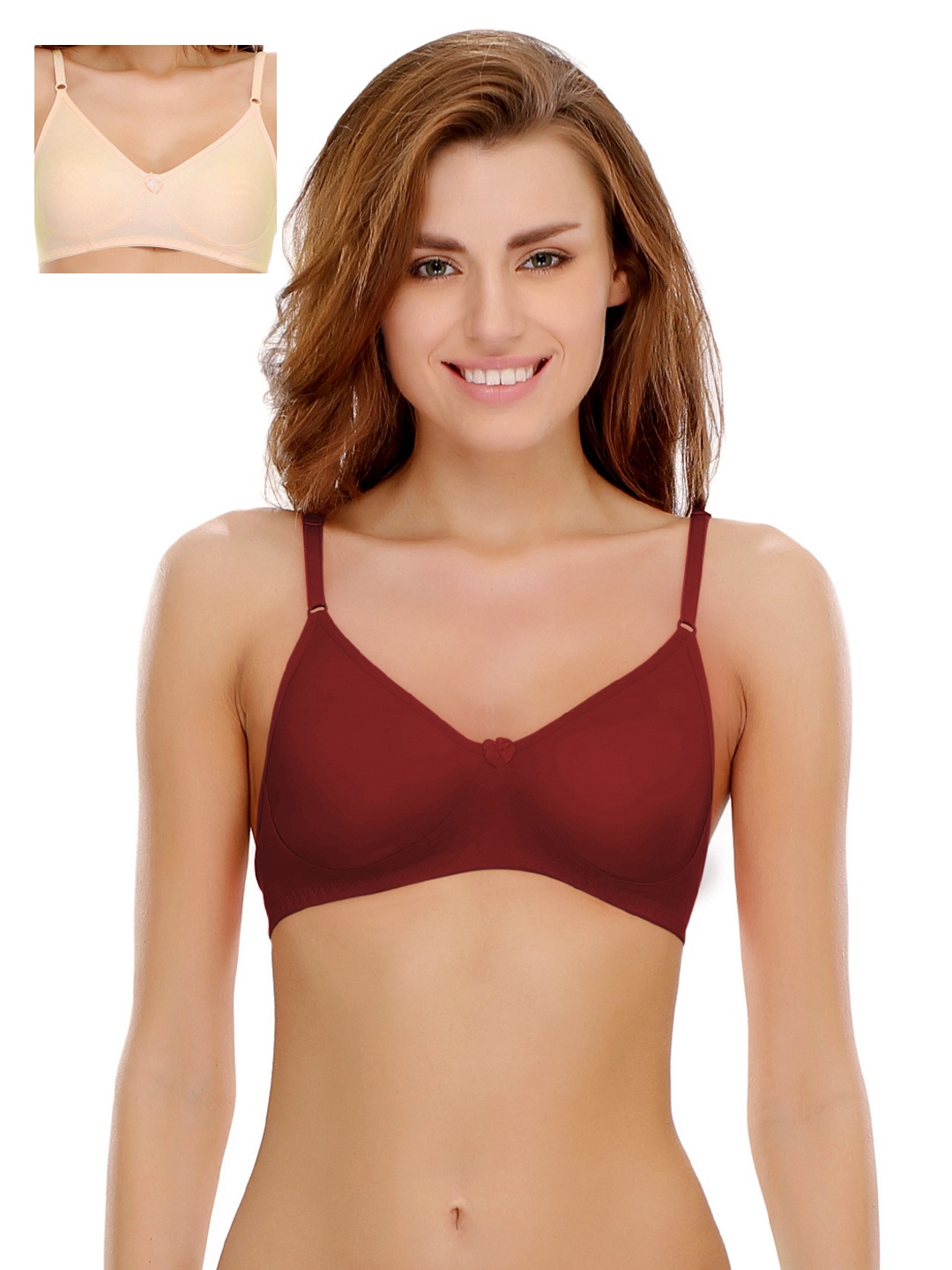 

Clovia Pack Of 2 Bra, Maroon