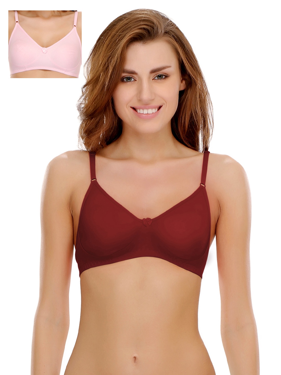 

Clovia Pack Of 2 Bra, Maroon