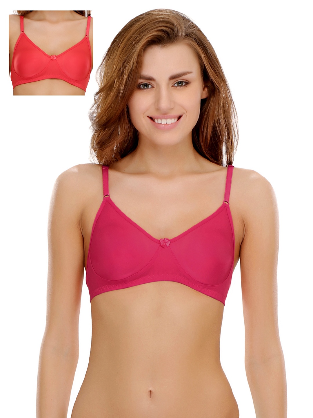 

Clovia Pack Of 2 Bra, Pink