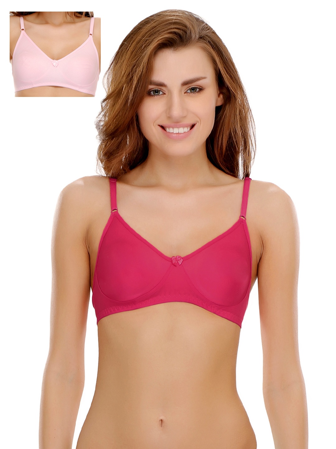 

Clovia Pack Of 2 Bra, Pink