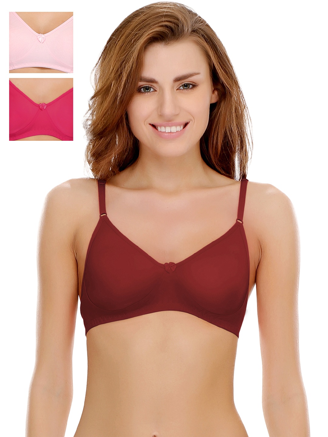 

Clovia Pack Of 3 Bra, Maroon