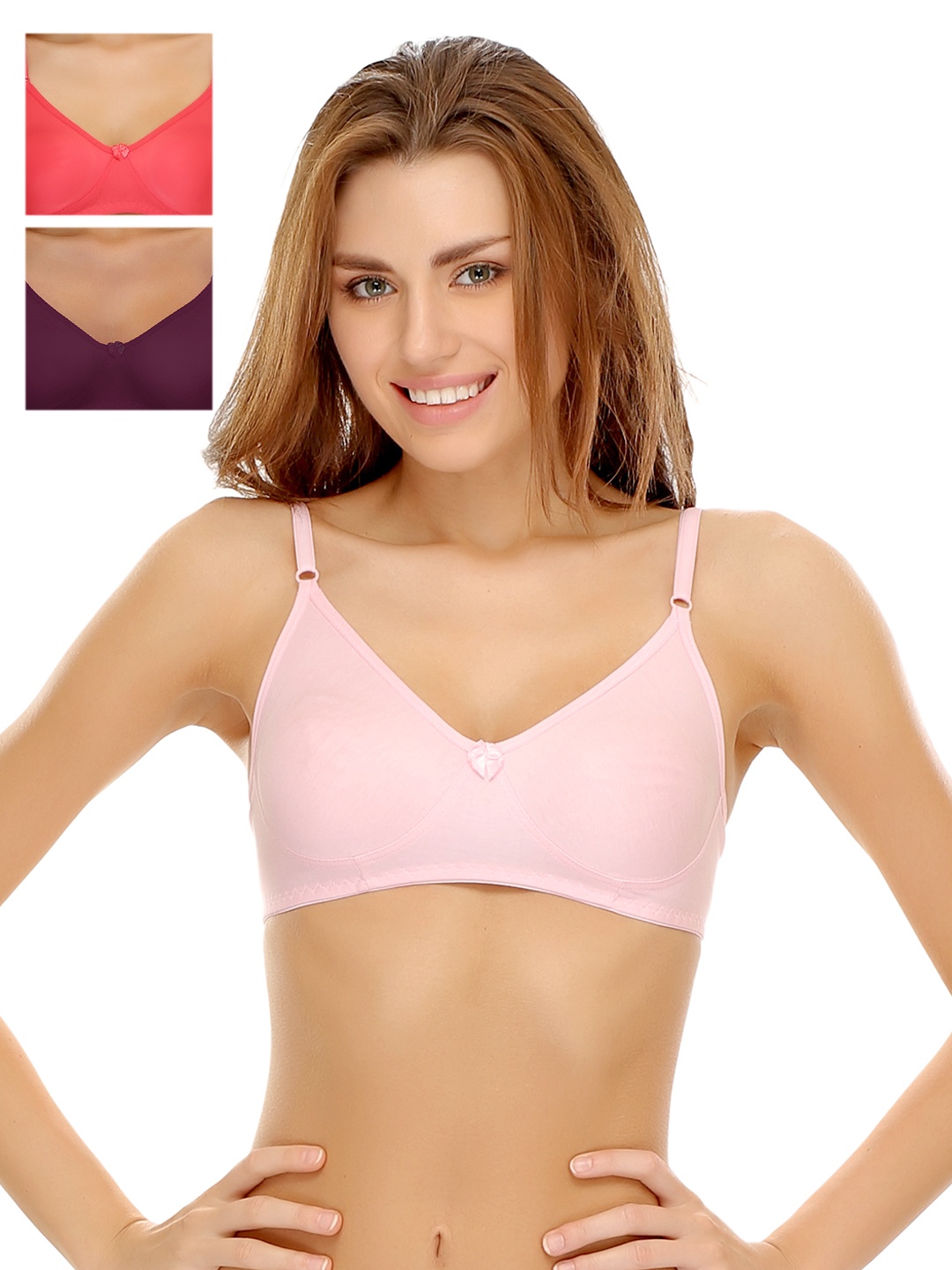 

Clovia Pack Of 3 Bra, Purple