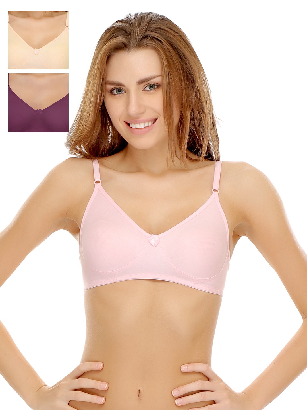 

Clovia Pack Of 3 Bra, Purple