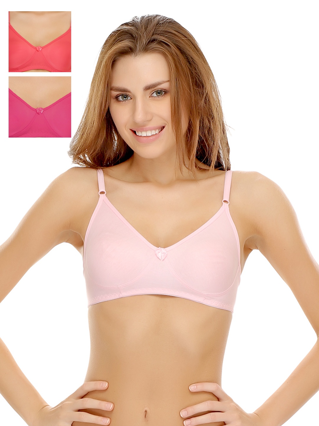 

Clovia Pack Of 2 Bra, Pink