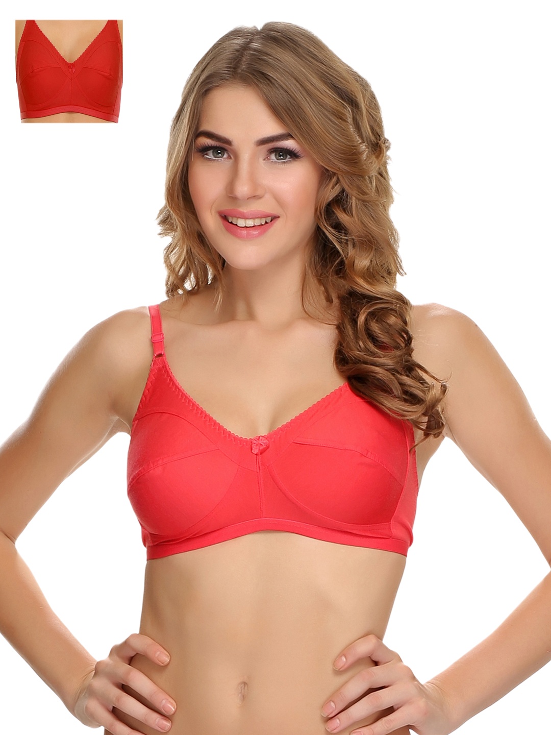 

Clovia Pack Of 2 Bra, Red