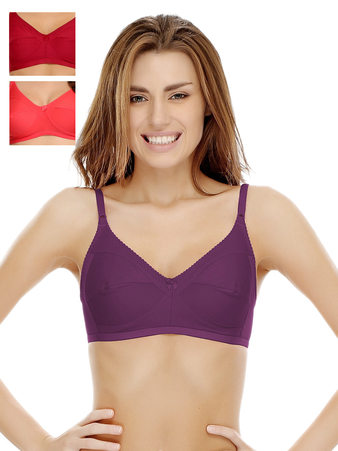 

Clovia Pack Of 3 Bra, Maroon