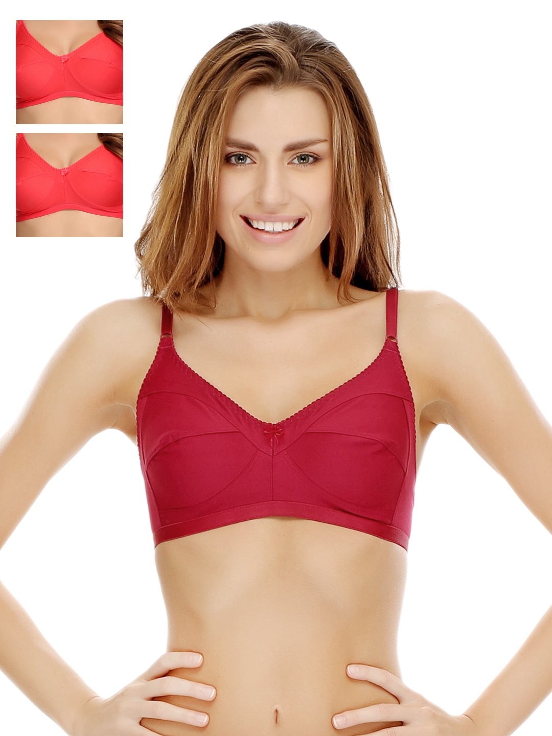 

Clovia Pack Of 3 Bra, Maroon