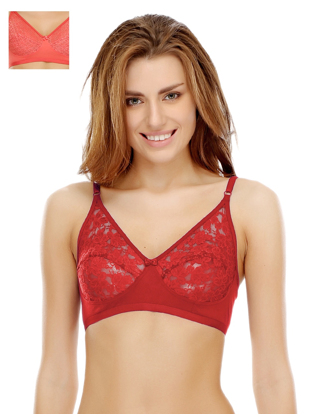 

Clovia Pack Of 2 Bra, Maroon
