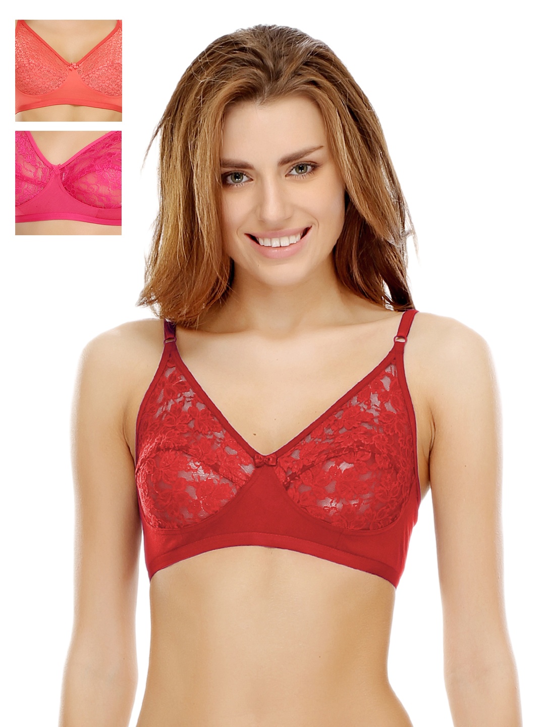 

Clovia Pack Of 3 Bra, Maroon