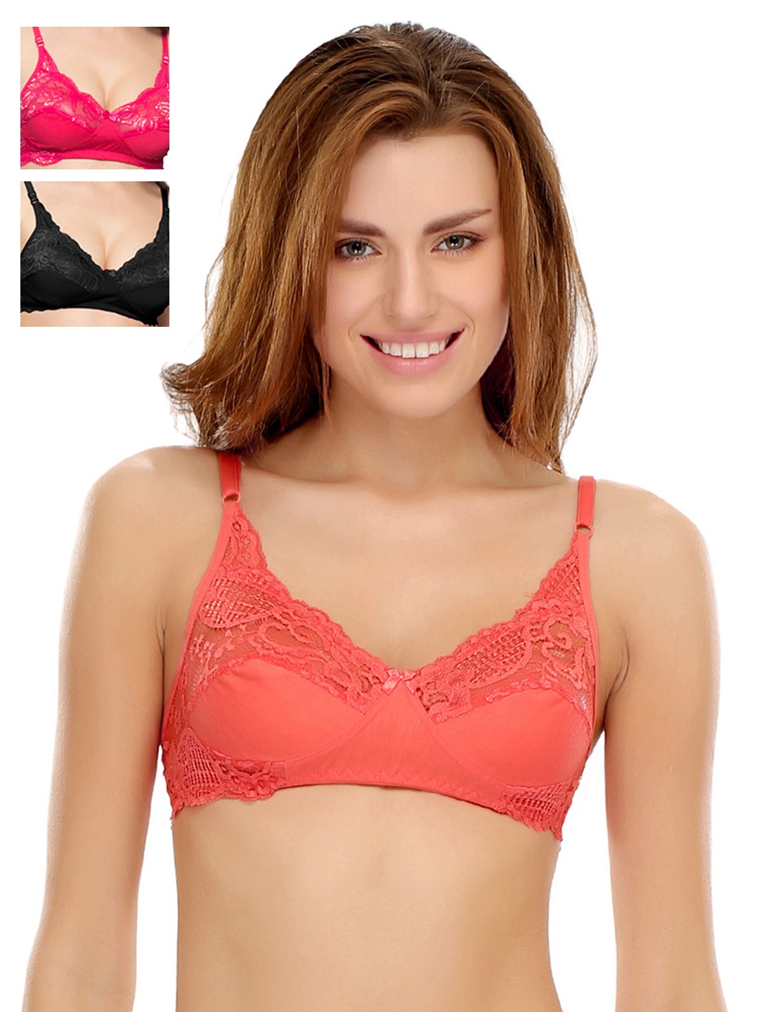 

Clovia Pack Of 3 Bra, Black