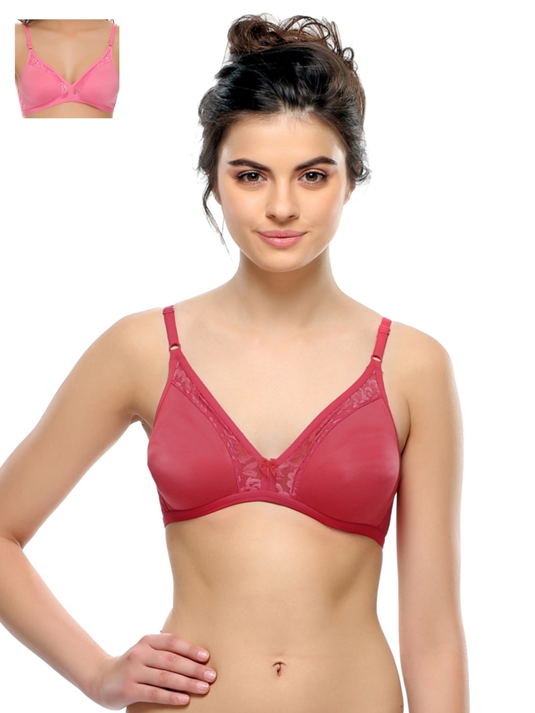 

Clovia Pack Of 2 Bra, Maroon