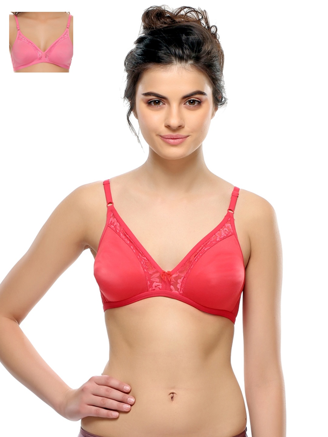 

Clovia Pack Of 2 Bra, Red