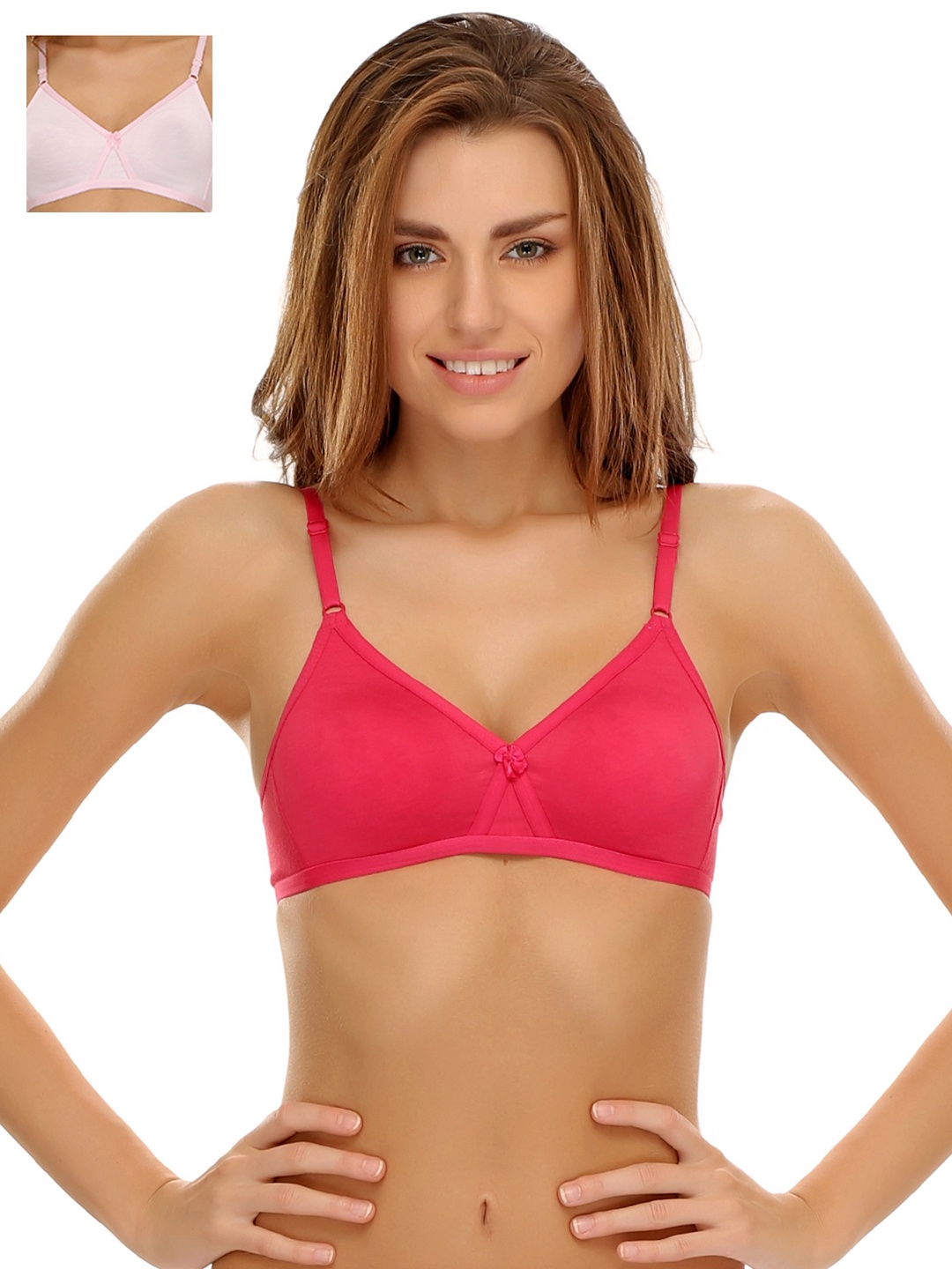 

Clovia Pack Of 2 Bra, Pink