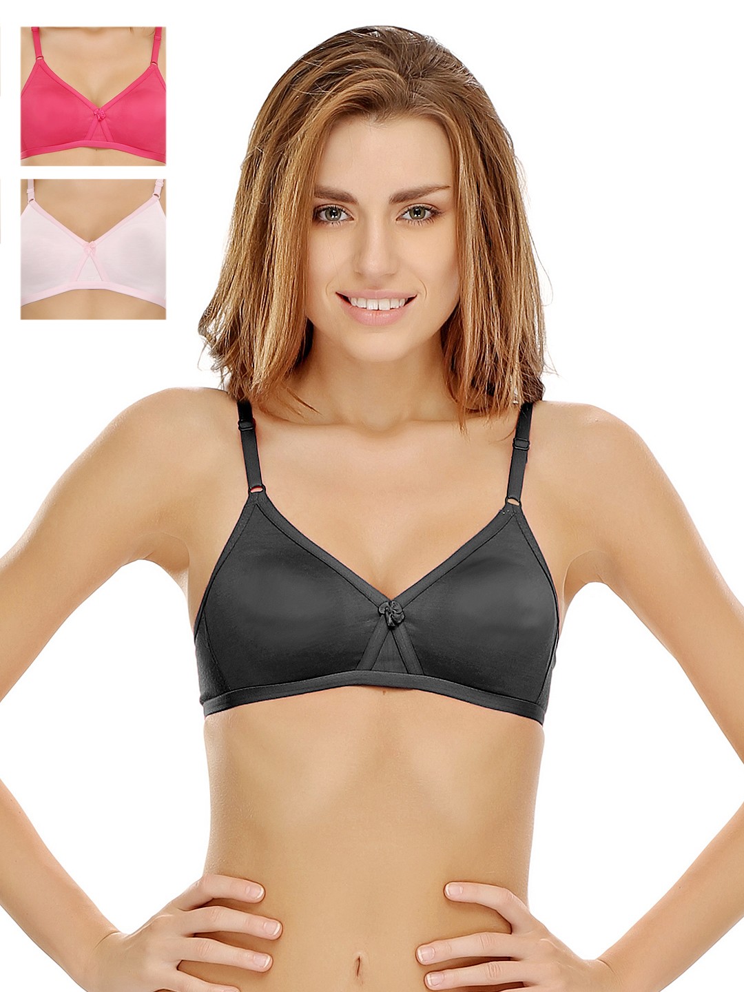 

Clovia Pack Of 3 Bra, Black