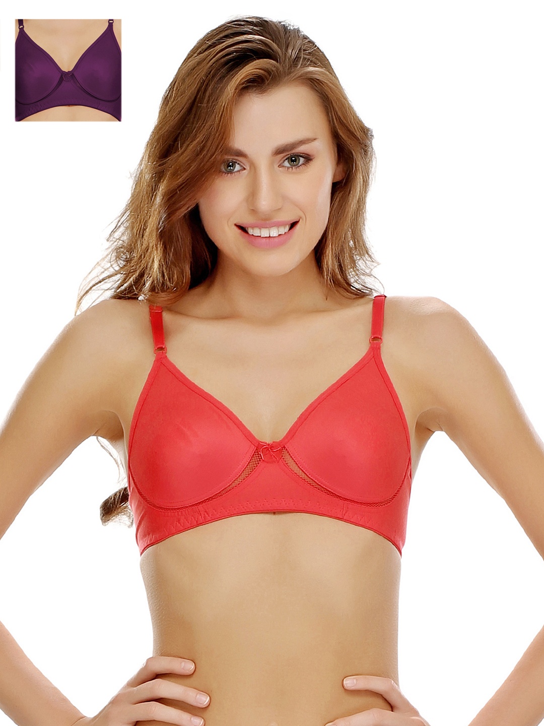 

Clovia Pack Of 2 Bra, Red