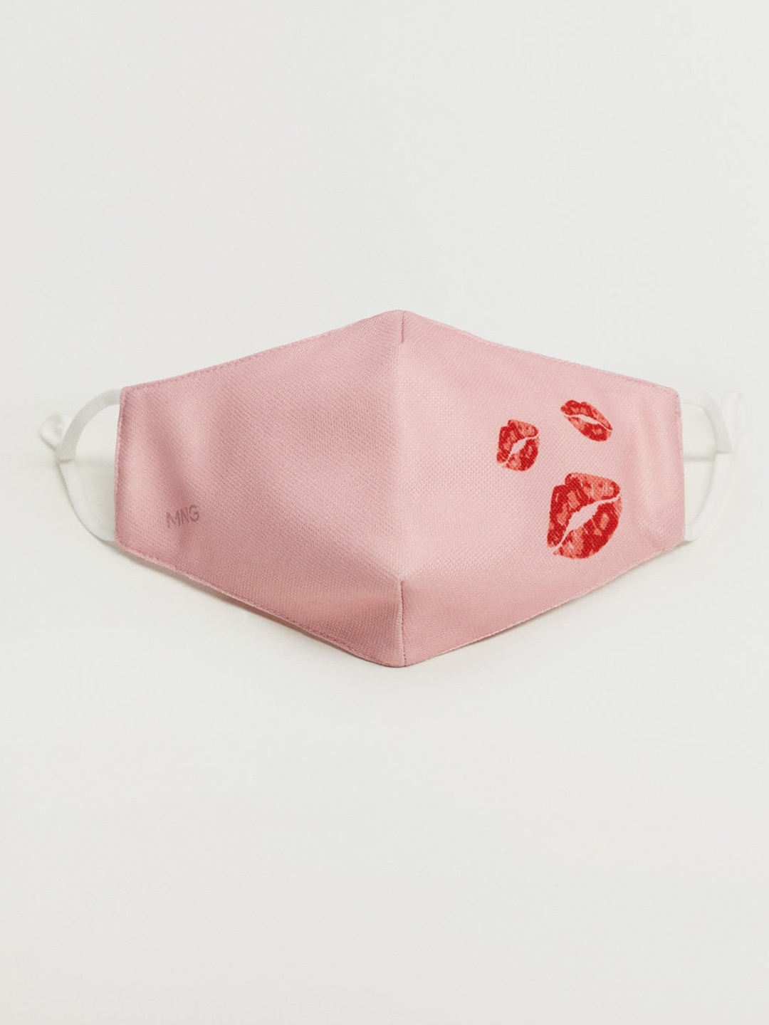 

MANGO Women Pink Lips Printed 1 Ply Adjustable Hygienic Reusable Mask