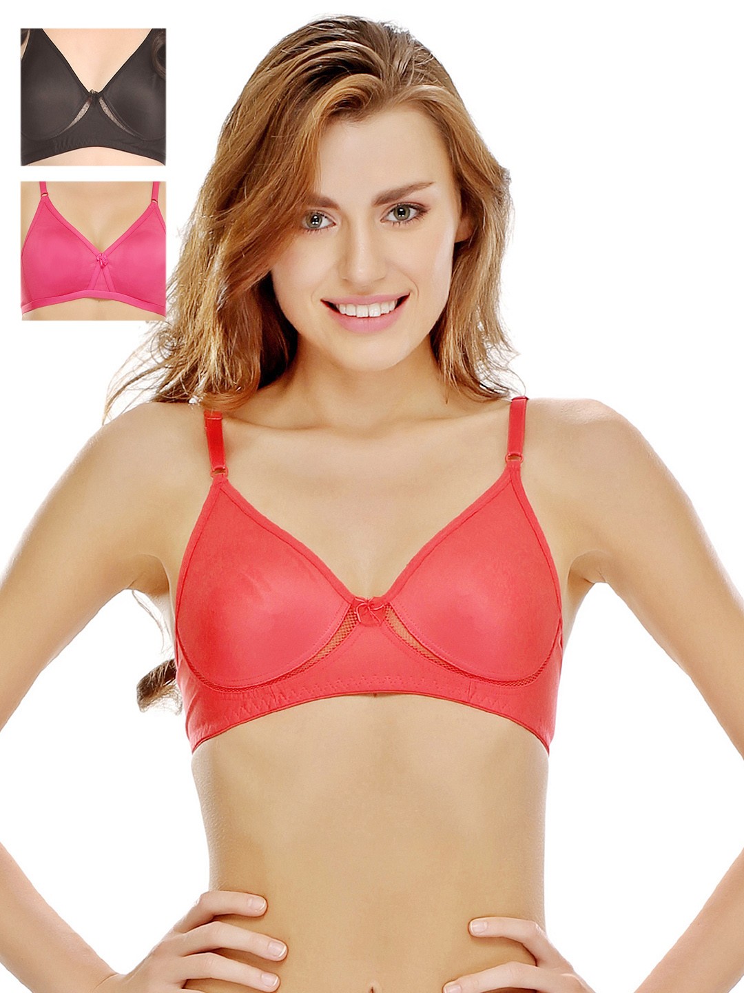 

Clovia Pack Of 3 Bra, Black