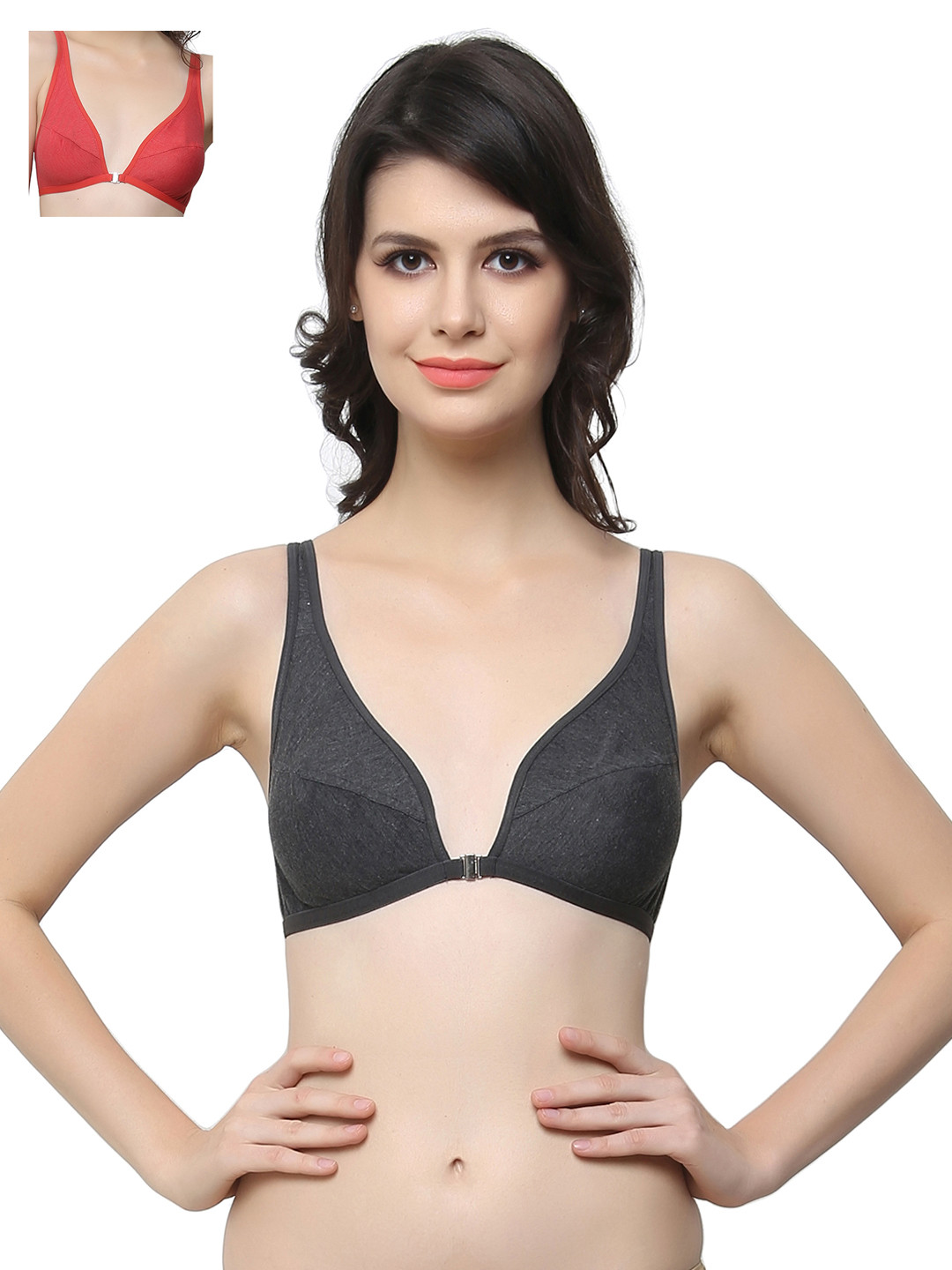 

Clovia Pack Of 2 Bra, Red