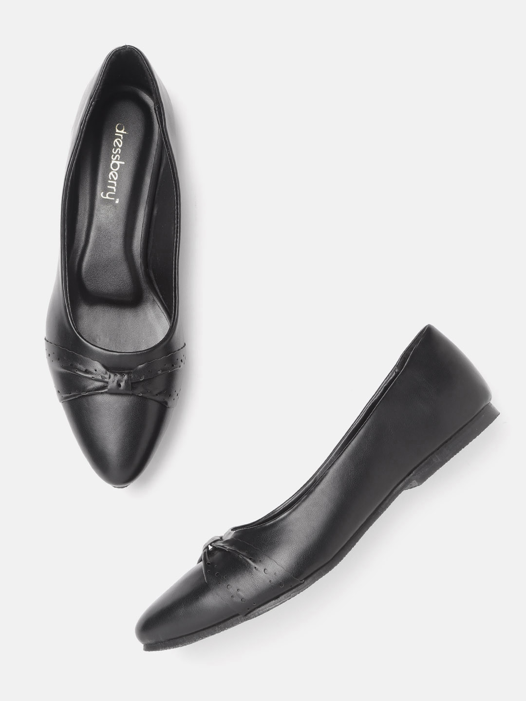 

DressBerry Women Black Ballerinas with Bows