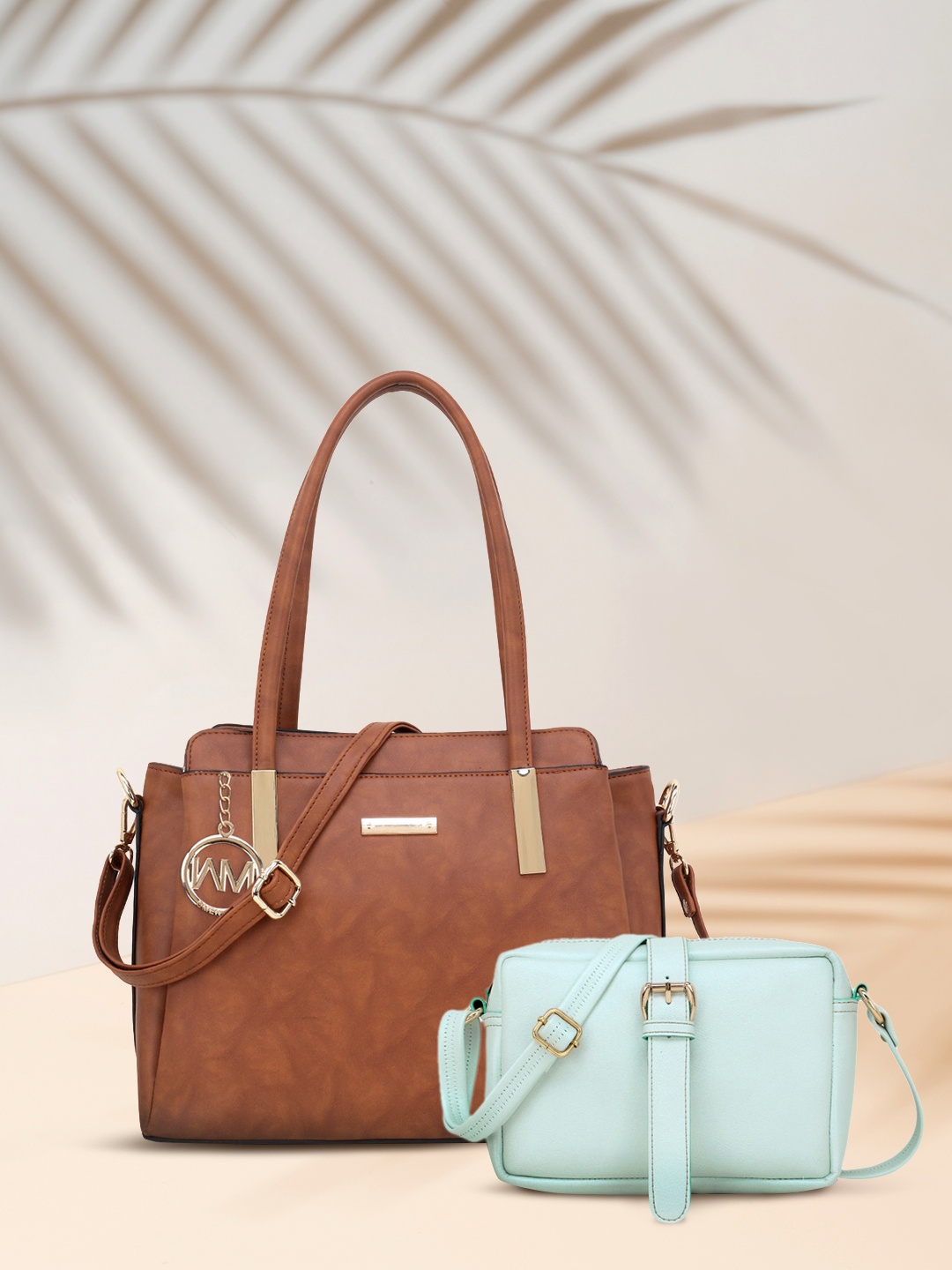 

WOMEN MARKS Tan Brown Solid Shoulder Bag