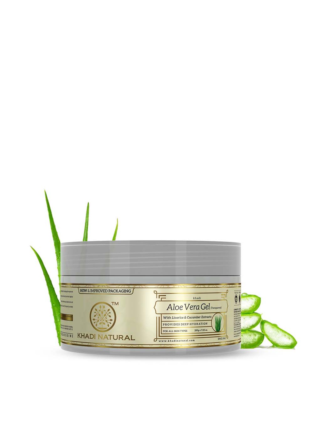 

Khadi Natural Unisex Aloe Vera Facial Massage Gel 200 g, Grey