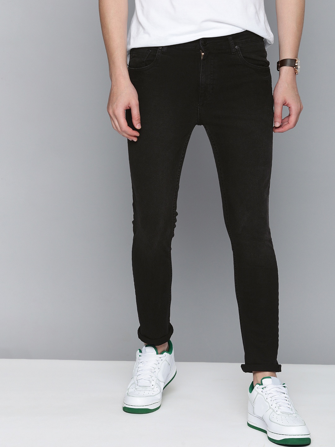 

Mast & Harbour Men Black Skinny Fit QTM Stretchable Jeans