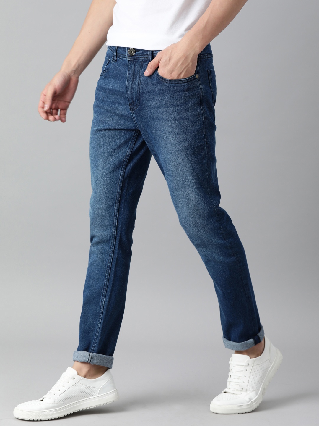 

Mast & Harbour Men Blue Light Fade Skinny Fit Stretchable Jeans