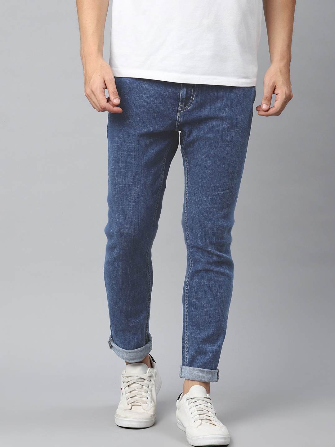 

Mast & Harbour Men Navy Blue Skinny Fit Stretchable Jeans