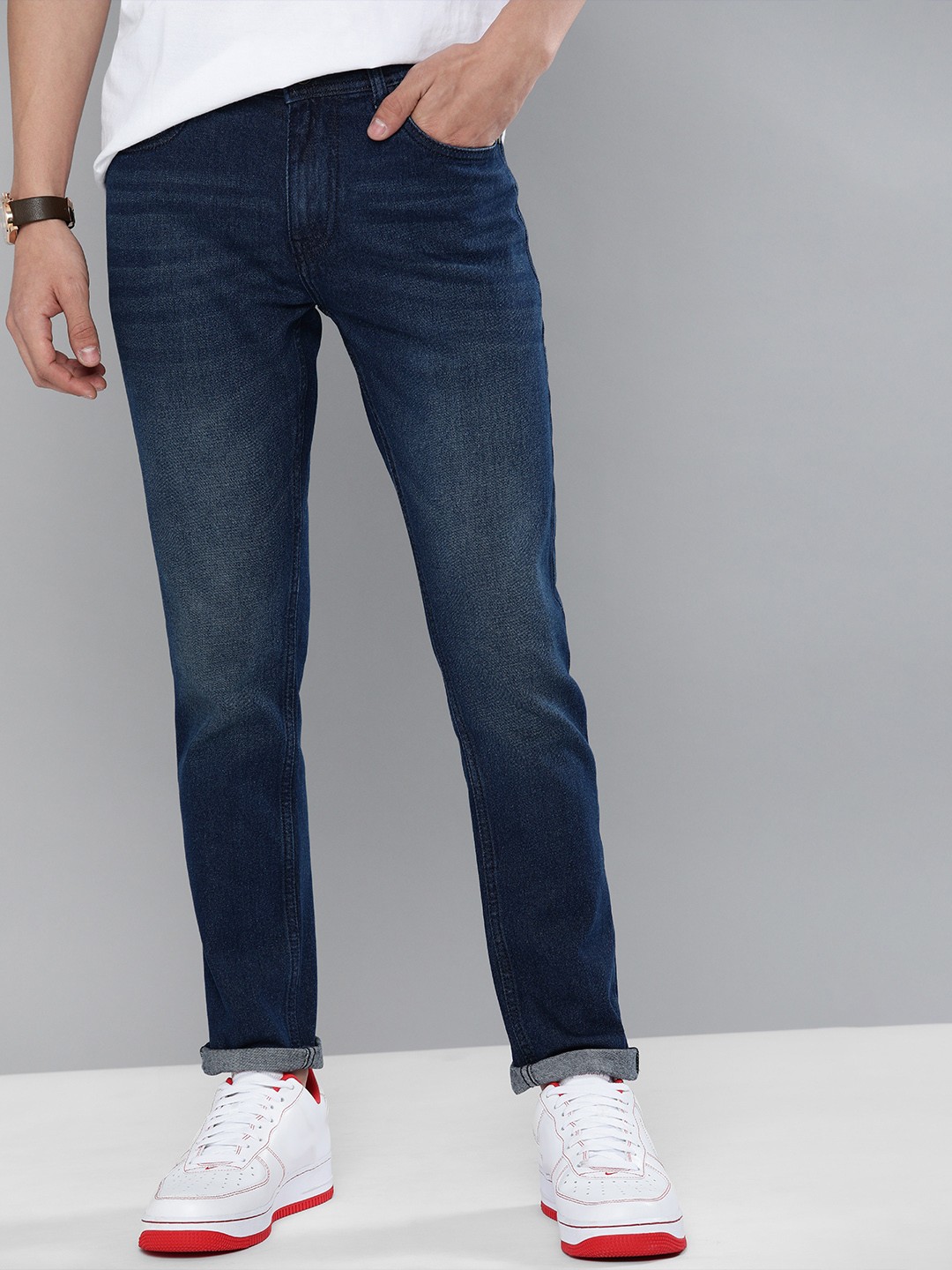 

Mast & Harbour Men Blue Skinny Fit Light Fade Stretchable Jeans