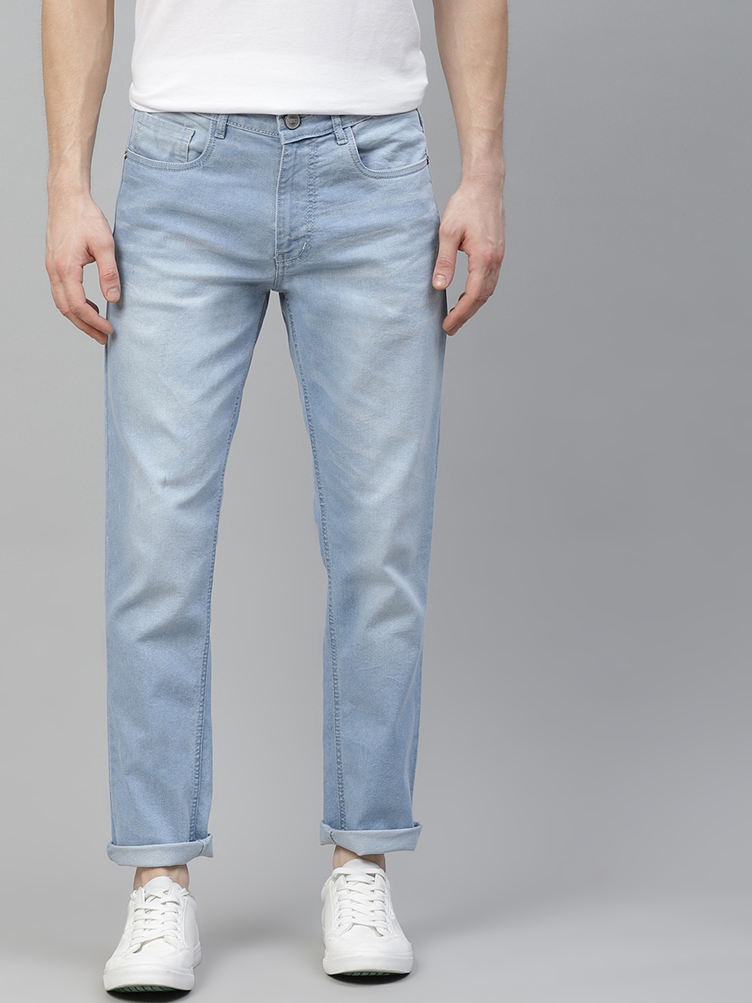 

Mast & Harbour Men Blue Slim Fit Light Fade Stretchable Jeans