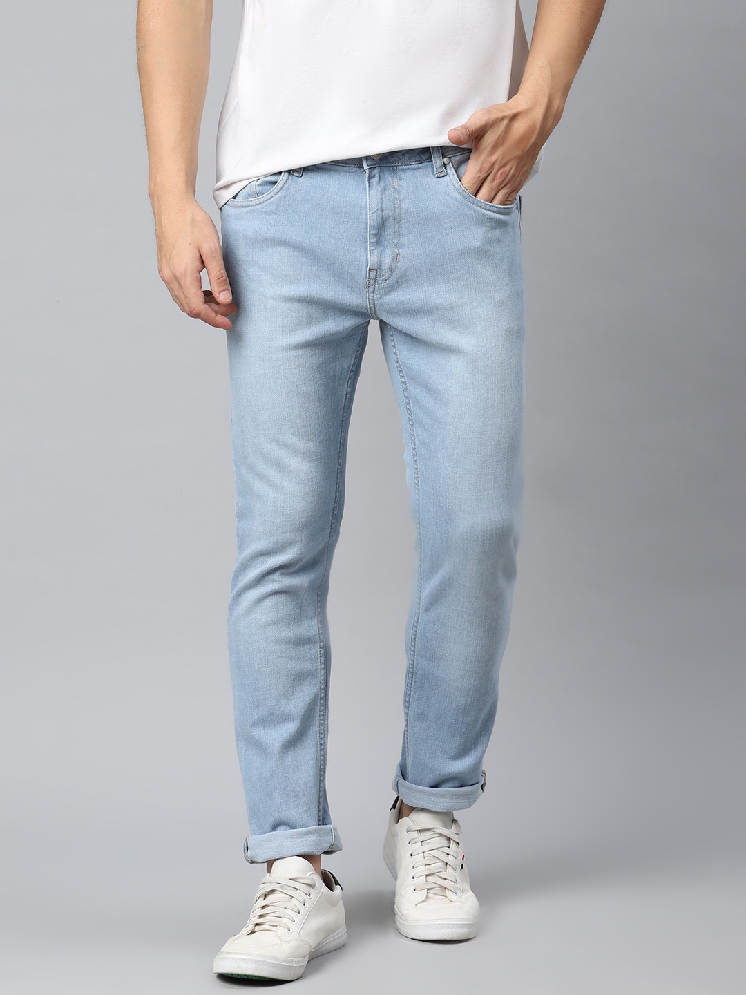 

Mast & Harbour Men Blue Skinny Fit Mid-Rise Clean Look Stretchable Jeans