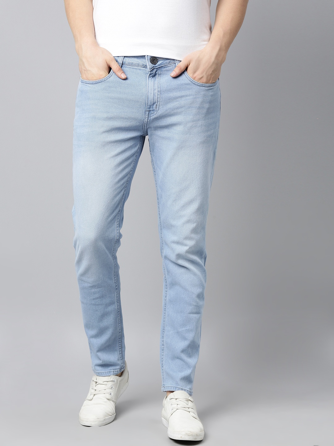 

Mast & Harbour Men Blue Slim Tapered Fit Light Fade Stretchable Jeans