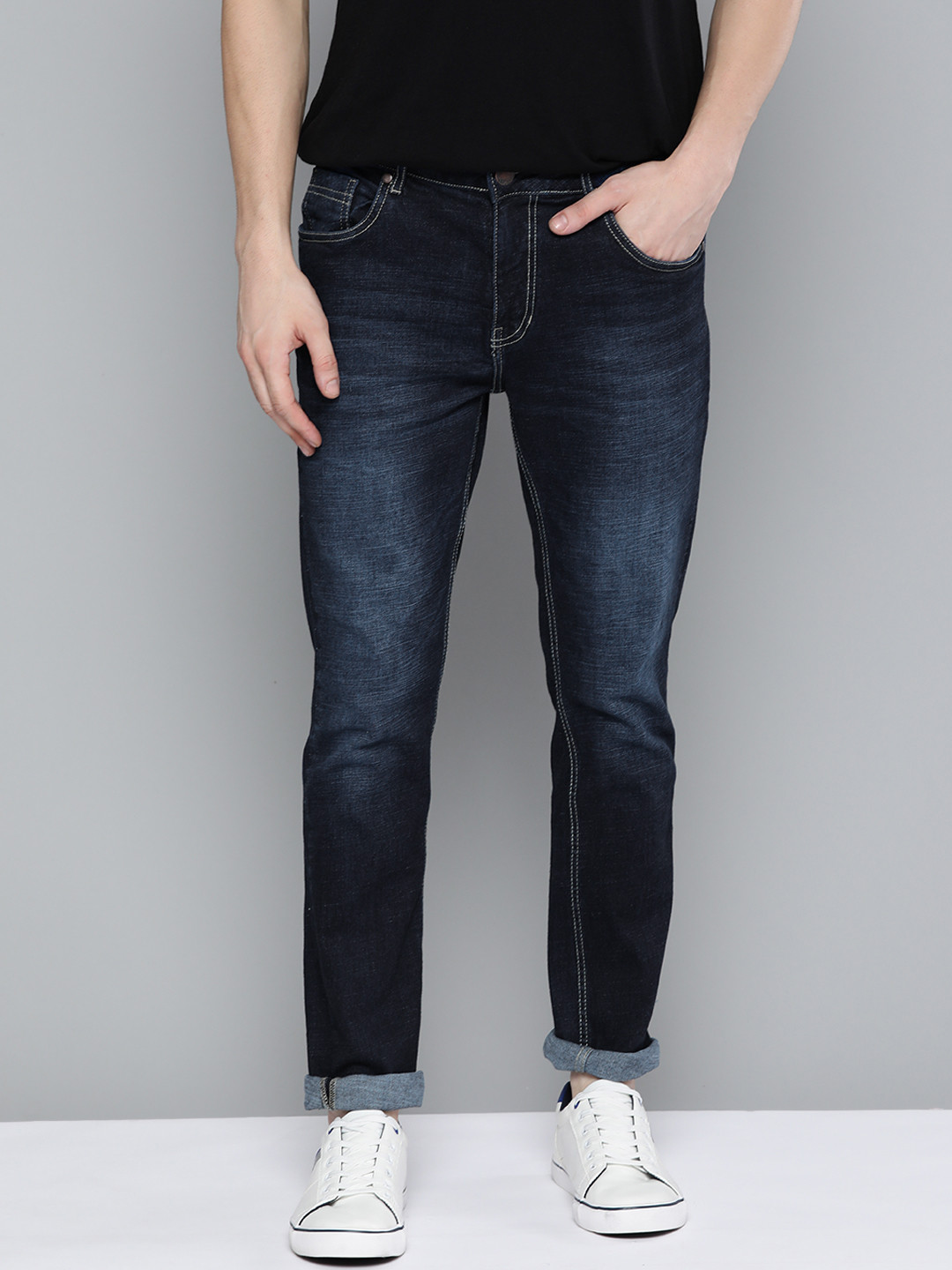 

Mast & Harbour Men Blue Skinny Fit Light Fade Stretchable Jeans