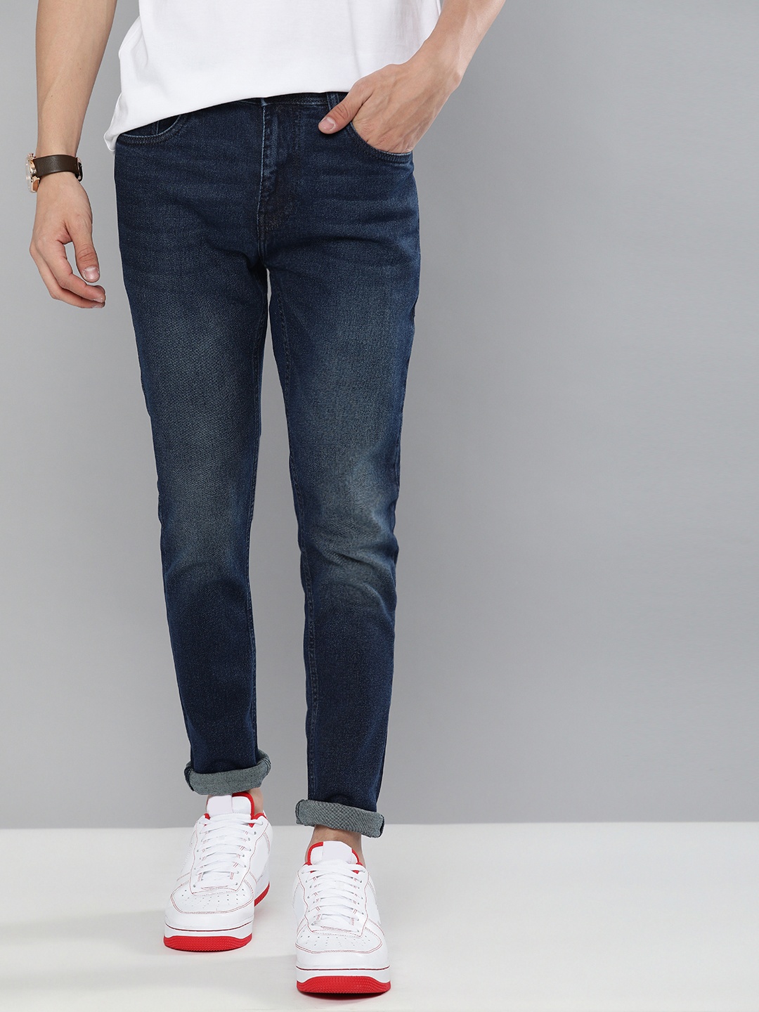 

Mast & Harbour Men Blue Skinny Fit Light Fade Stretchable Jeans