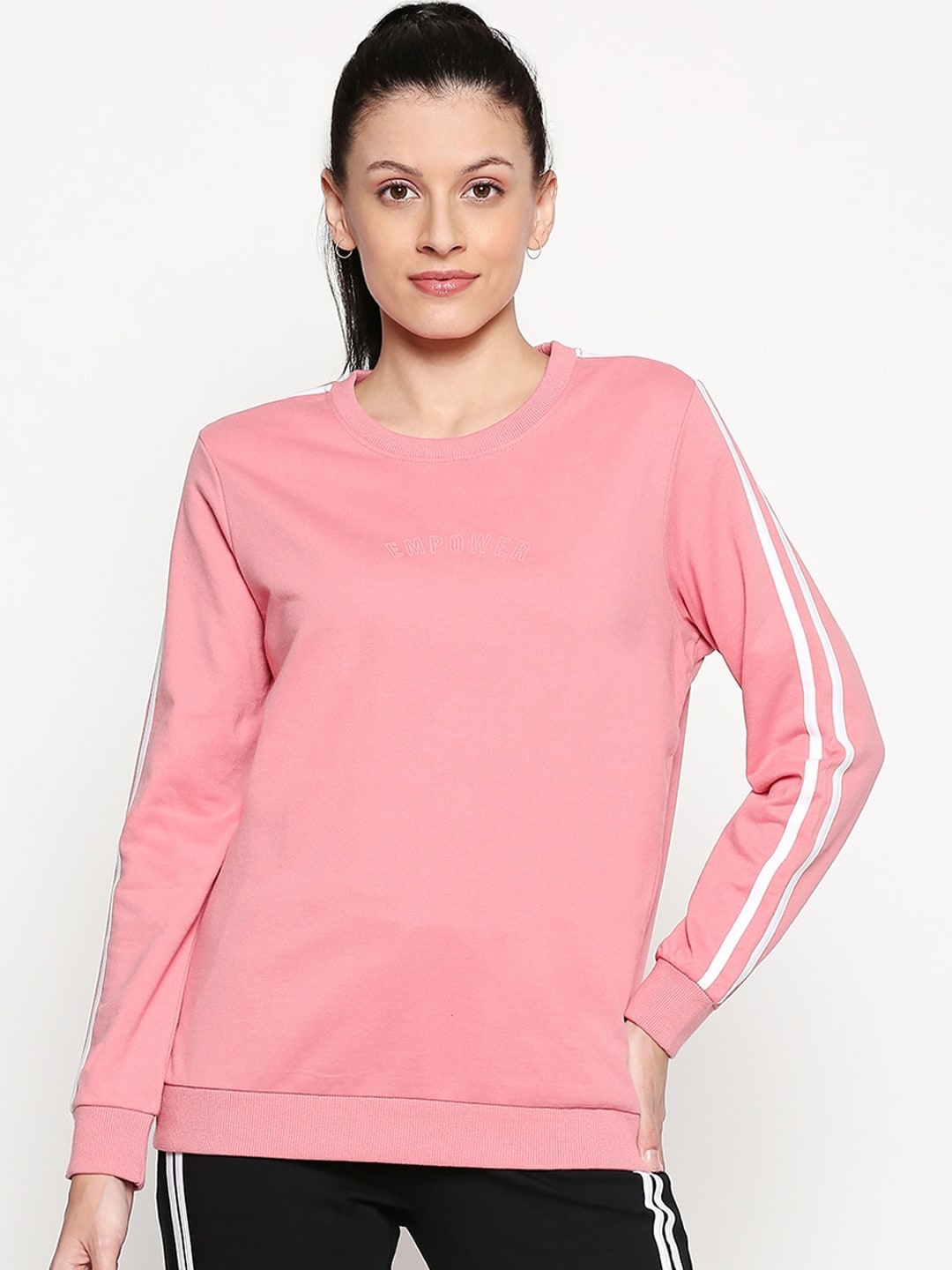 

Ajile by Pantaloons Women Pink Solid Sweatshirt